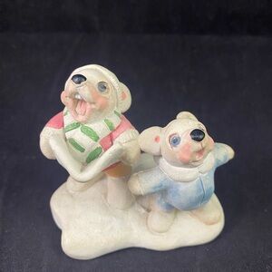 Mice Mouse Christmas Carolers Figurine Cast Art Industries Kristin ‘94 Mexico